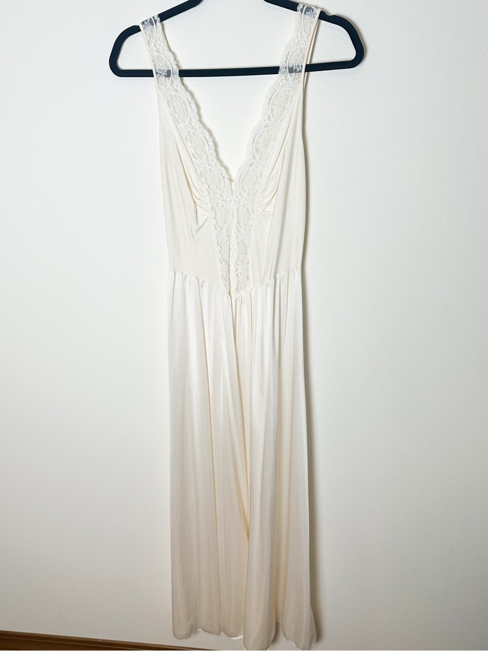 Olga Nightgown Dress Full Sweep Cream Lace Bodice Style 92077 Large
